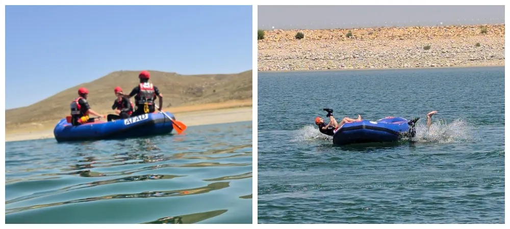 Niğde AFAD Ekipleri Su Üstü Arama ve Kurtarma Tatbikatı Gerçekleştirdi
