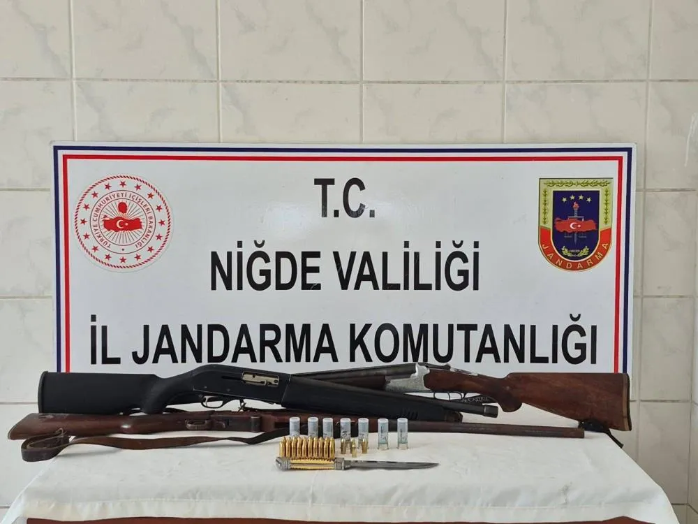 Niğde’de ruhsatsız silah operasyonu: 4 kişi hakkında adli işlem başlatıldı